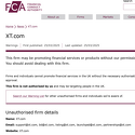 FCA Warning against XT.com FCA Warning against XT.com